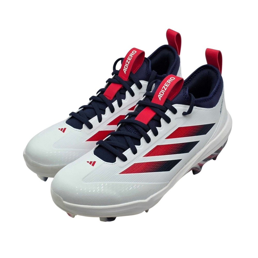 adidas Adizero Impact TPU 2.0 USA Baseball Cleats Mens Size 9 White Red KK1074